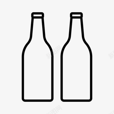 玻璃瓶啤酒饮料图标