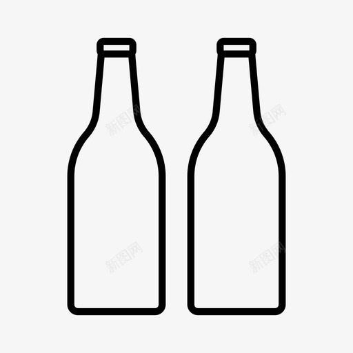 玻璃瓶啤酒饮料svg_新图网 https://ixintu.com 玻璃瓶 饮料 啤酒 清洁 垃圾