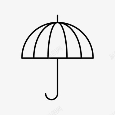 雨伞保险防护图标