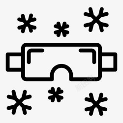 冬天的轮廓冬天雪雪地护目镜高清图片