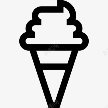 冰淇淋食品配送100直式图标