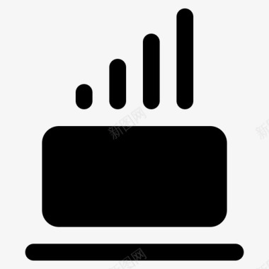 笔记本电脑计数信号计算机台式机图标