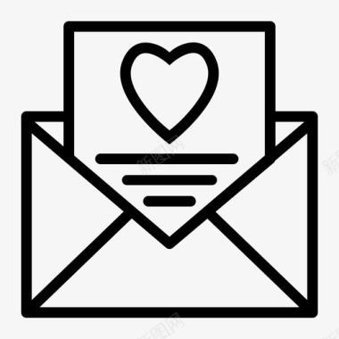 信信封爱情图标