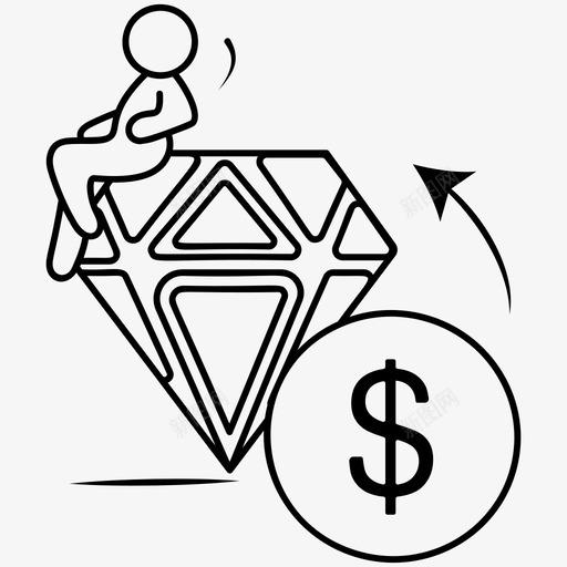 业务质量最佳质量优质svg_新图网 https://ixintu.com 质量 业务 金融 最佳 优质 宝石 货币 银行 线图 图标