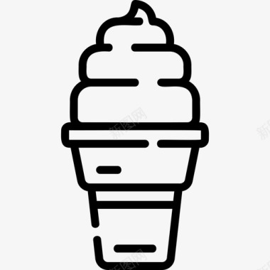冰淇淋快餐121直链图标