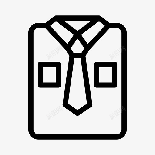衬衫领带布料衣服svg_新图网 https://ixintu.com 衬衫 领带 衣服 布料 办公文具