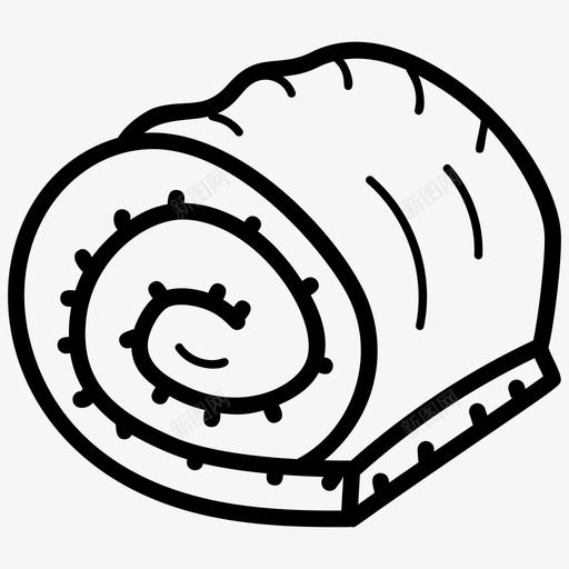瑞士画卷奶油卷甜点svg_新图网 https://ixintu.com 瑞士 画卷 奶油 甜点 果冻 海绵 蛋糕 食品 饮料 手绘 图标
