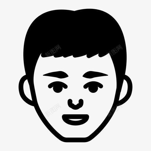 男人化身表情脸svg_新图网 https://ixintu.com 男人 化身 表情 发型 微笑 人脸