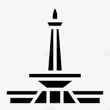 印度尼西亚蒙纳斯地标纪念碑图标