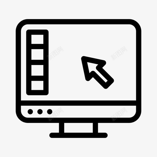 屏幕光标艺术单击svg_新图网 https://ixintu.com 屏幕 光标 艺术 设计 单击 开发 一个 字形