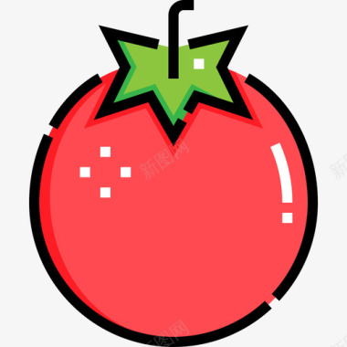 番茄食品216原色图标