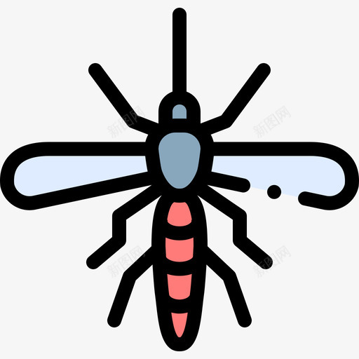 蚊子昆虫48线状颜色svg_新图网 https://ixintu.com 蚊子 昆虫 线状 颜色