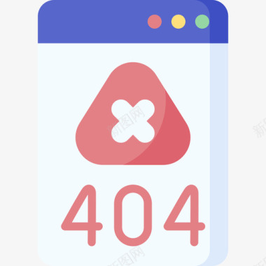 404错误网络攻击4平坦图标