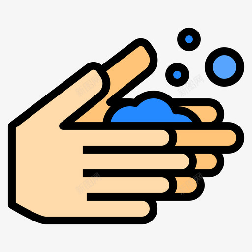水洗洗手44线性颜色svg_新图网 https://ixintu.com 水洗 洗手 线性 颜色