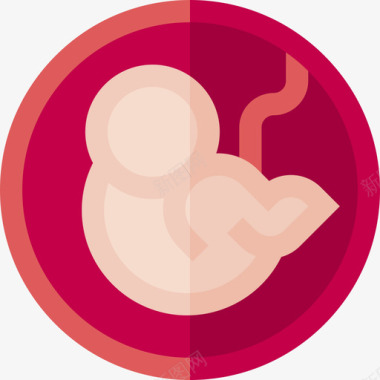 胎儿孕妇55扁平图标