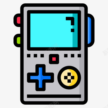 游戏机游戏控制器15线性颜色图标