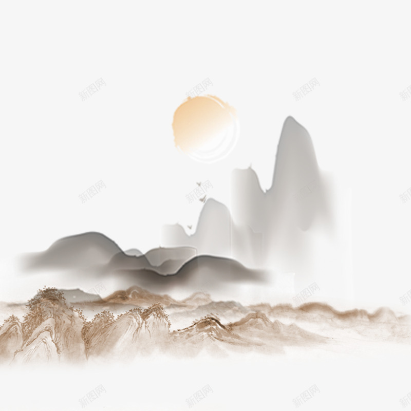 中国古风水墨山水免扣透明插画后期美化PS设计395png免抠素材_新图网 https://ixintu.com 中国 古风 水墨 山水 免扣 透明 插画 后期 美化 PS 设计