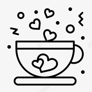 咖啡杯子爱情图标
