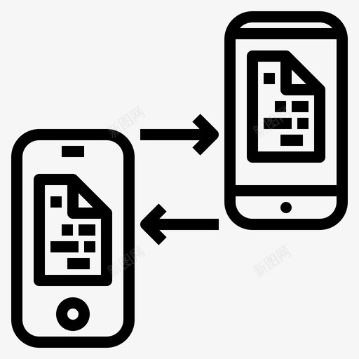 移动同步数据传输14轮廓svg_新图网 https://ixintu.com 移动 同步 数据传输 轮廓