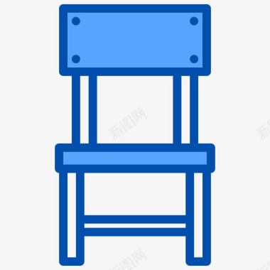 椅子家具和装饰4蓝色图标