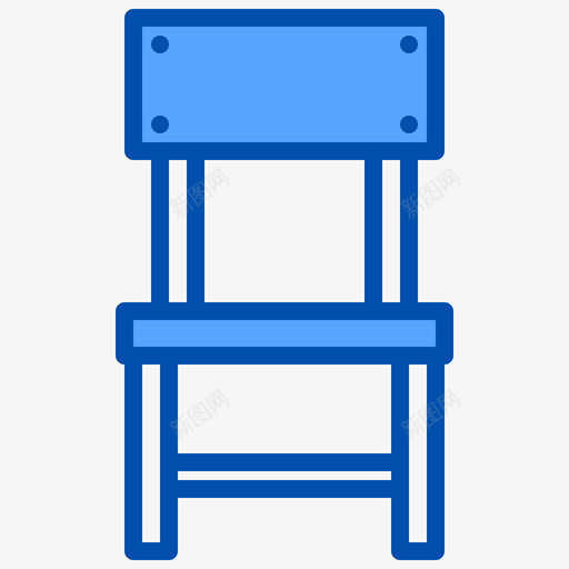 椅子家具和装饰4蓝色svg_新图网 https://ixintu.com 椅子 家具 装饰 蓝色