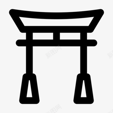 神道教拱门信仰图标
