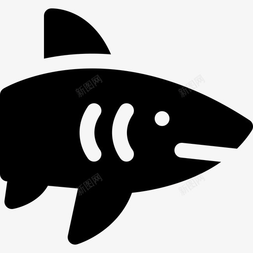 鲨鱼海洋生物64填充物svg_新图网 https://ixintu.com 鲨鱼 海洋生物 填充