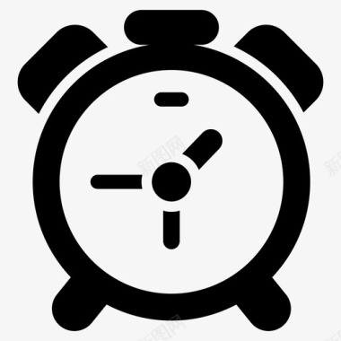 闹钟计时器酒店服务字形矢量图标集图标