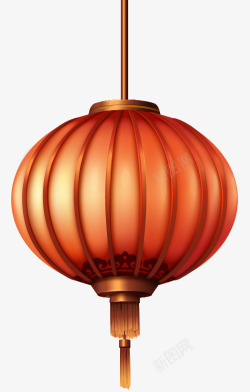灯笼农历新年传统迎新金色质感免扣免扣复古传统中国风素材