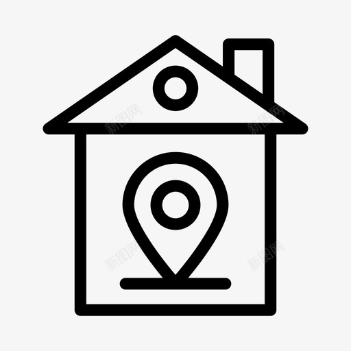 房子位置gps家svg_新图网 https://ixintu.com 房子 位置 gps pin 地图 导航 航线 符号