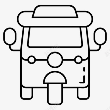 tuktuk汽车人力车本地汽车图标