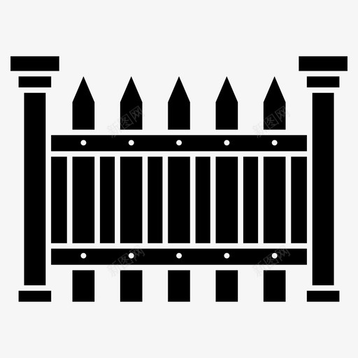 栅栏花园围栏内部和建筑物线向量图标svg_新图网 https://ixintu.com 栅栏 花园 围栏 内部 建筑物 向量 图标
