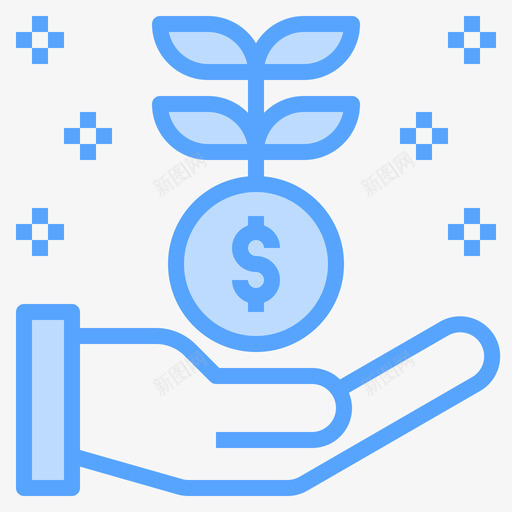 货币增长金融53蓝色svg_新图网 https://ixintu.com 货币 增长 金融 蓝色