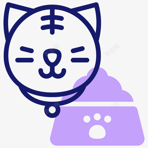 猫家甜蜜的家线颜色svg_新图网 https://ixintu.com 甜蜜 颜色