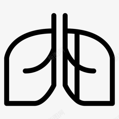 肺健康心脏图标