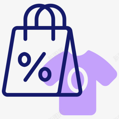 购物袋网上购物136线性颜色图标