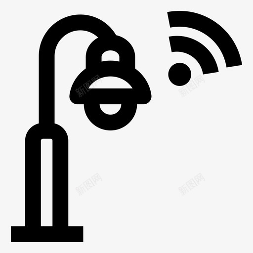 路灯物联网信号svg_新图网 https://ixintu.com 路灯 联网 信号 wifi 无线 基础