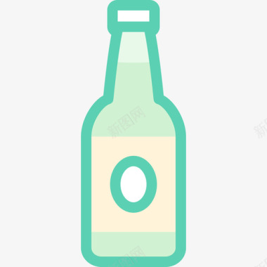 啤酒音乐节65线性颜色图标