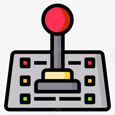 操纵杆游戏控制器15线性颜色图标