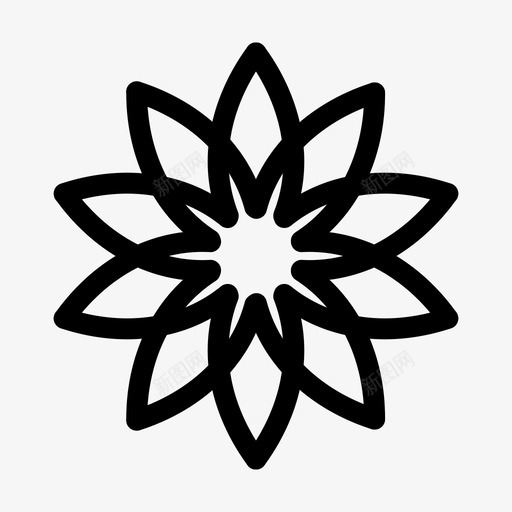 花开花环保svg_新图网 https://ixintu.com 开花 环保 几何形 自然 向日葵 泪滴 花瓣 瓣花