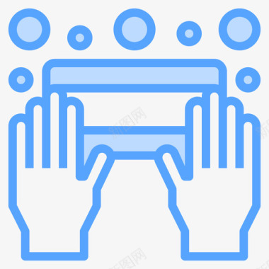 洗手洗手液3蓝色图标