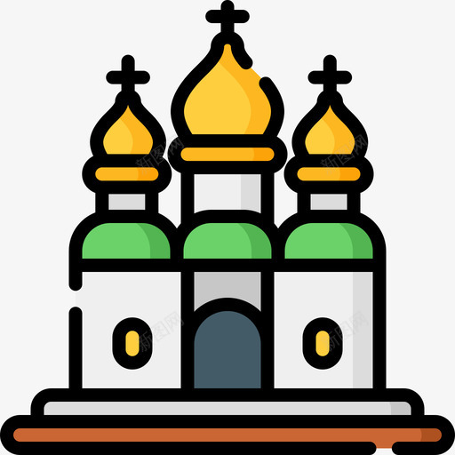 大教堂俄罗斯40线性颜色svg_新图网 https://ixintu.com 大教堂 俄罗斯 线性 颜色