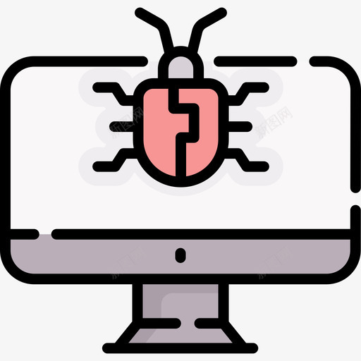 Bug网络安全57线性颜色svg_新图网 https://ixintu.com Bug 网络安全 线性 颜色