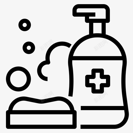 凝胶和肥皂清洁消毒svg_新图网 https://ixintu.com 凝胶 肥皂 清洁 消毒 无菌 冠状 病毒