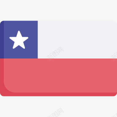 智利国旗17平坦图标