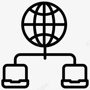 全球数据网络数据网络全球连通性图标