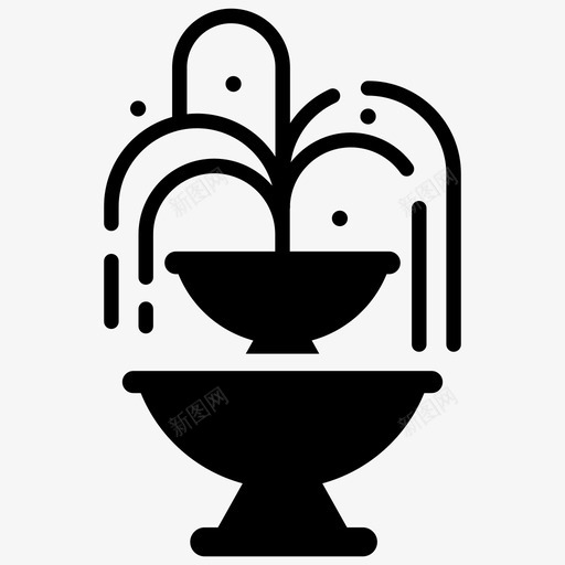 喷泉城市喷泉装饰喷泉svg_新图网 https://ixintu.com 喷泉 城市 装饰 花园 家庭 生活 字形 矢量 矢量图 图标