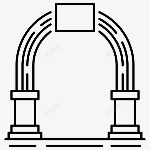 内部拱门建筑拱门svg_新图网 https://ixintu.com 内部 拱门 建筑 曲线 向量 图标