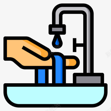 洗手液洗手液2线性颜色图标