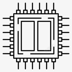 双核图标双核计算机芯片微处理器高清图片